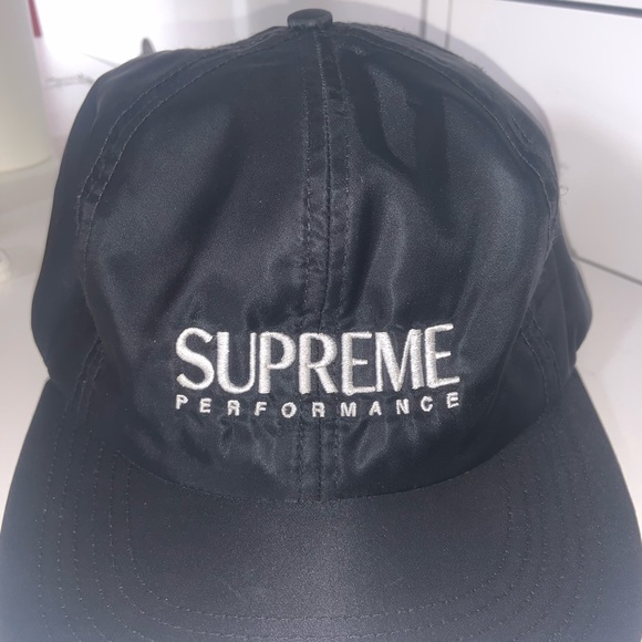 SUPREME Performance Black Strap Back Hat - Picture 2 of 3